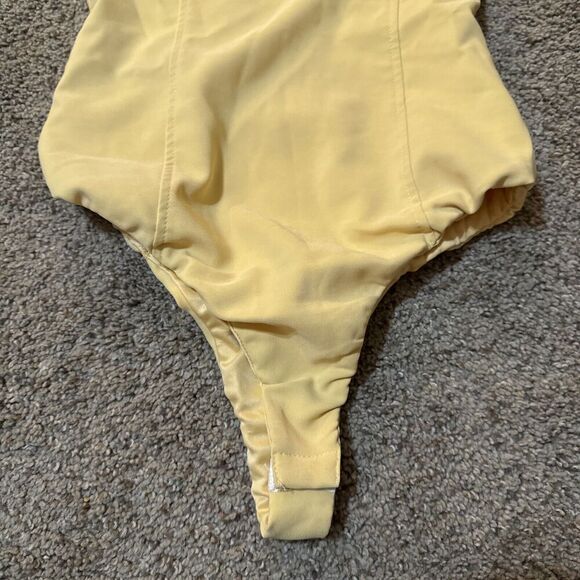 Zara Womens Metal Pastel Race Chic Luxury Piece Bodysuit Yellow Size XS 8605/318 - Picture 9 of 16